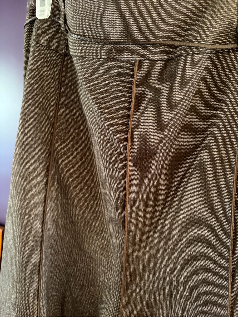 Classic A-Line Drawstring Skirt in Dark Brown - Picture 4 of 6